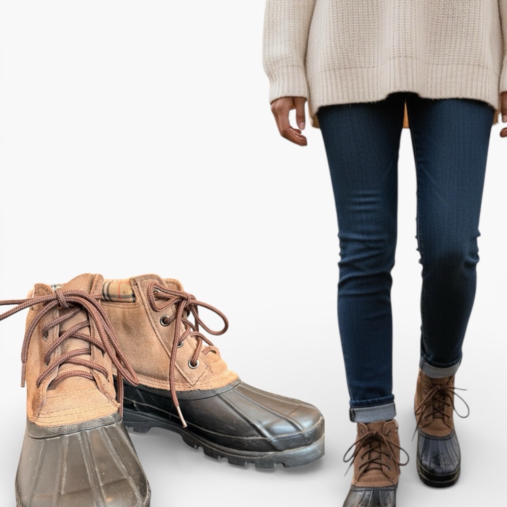Women's Tan and Brown Duck Boots